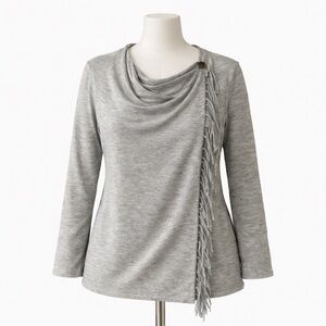 Knox Rose Gray Soft Wrap Cardigan Sweater XXL
